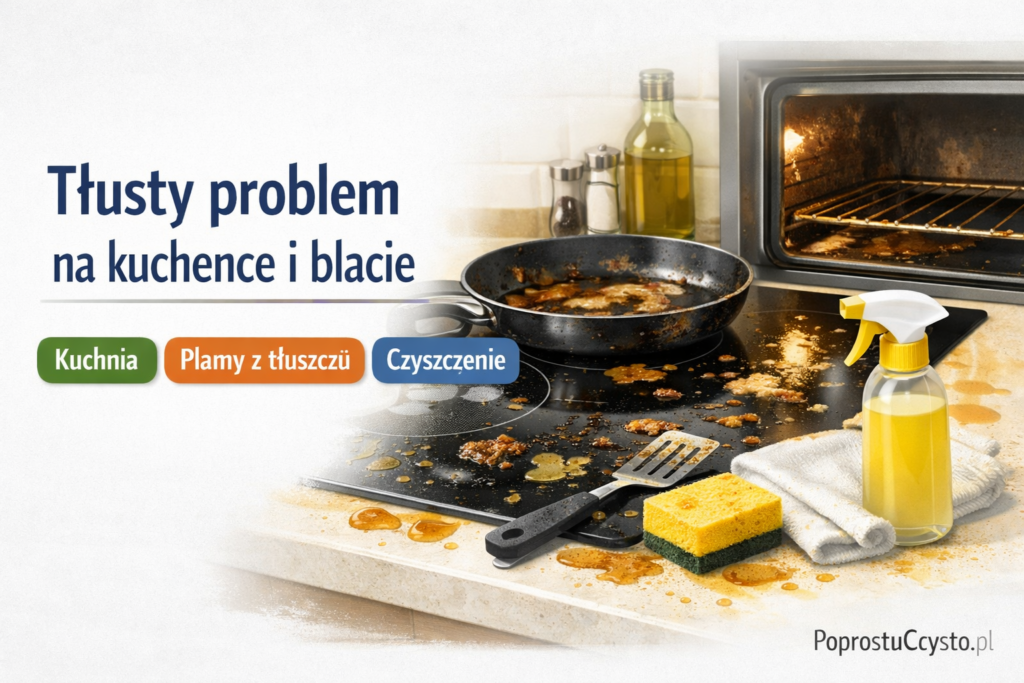 Zbieranie tłuszczu z płyty kuchennej papierowym ręcznikiem przed myciem